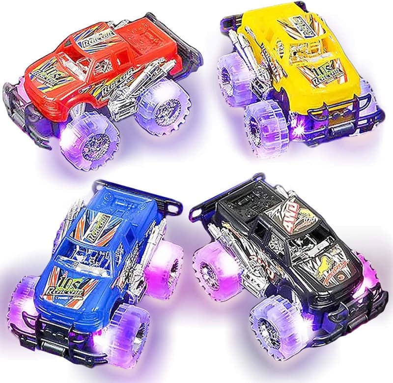 Light Up Monster Truck Set for Kids (Ages 3-6) - 2 Pack