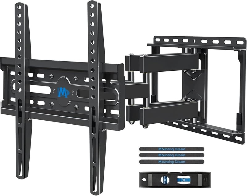 Full Motion TV Wall Mount for 32-65 Inch TVs, Swivel & Tilt