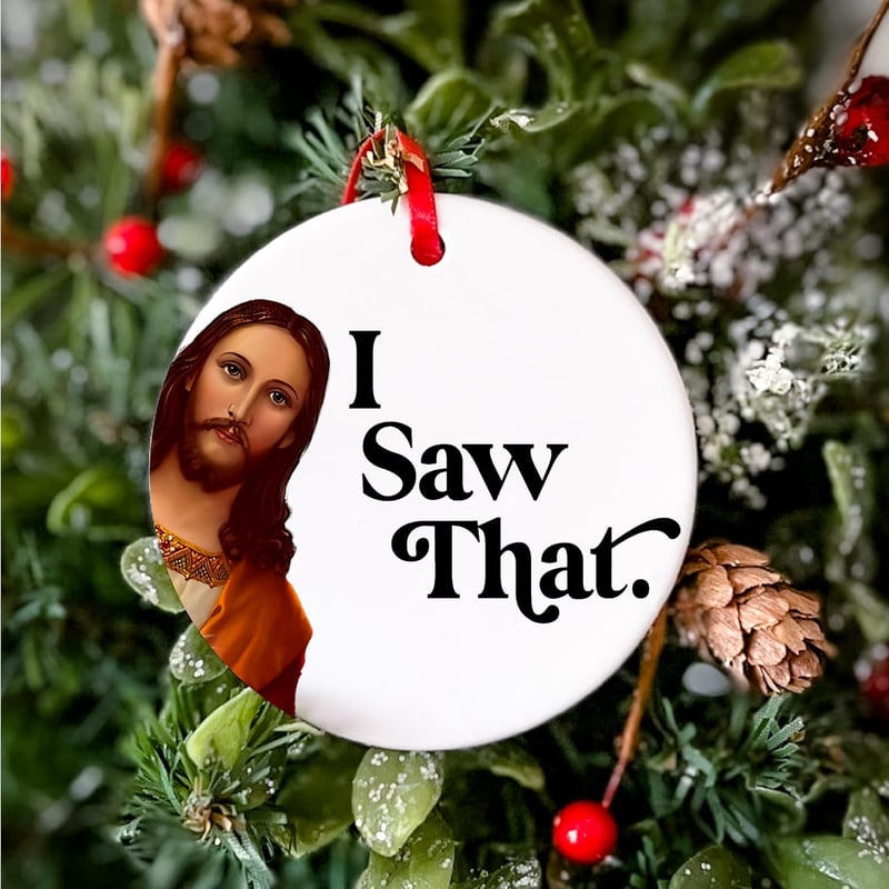 Funny Jesus Ornament for Christmas - Unique Stocking Stuffer