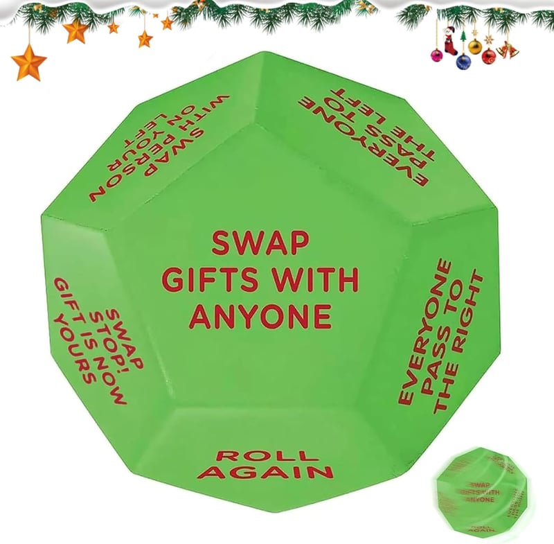 Christmas Party Gift Exchange Dice Game for Families