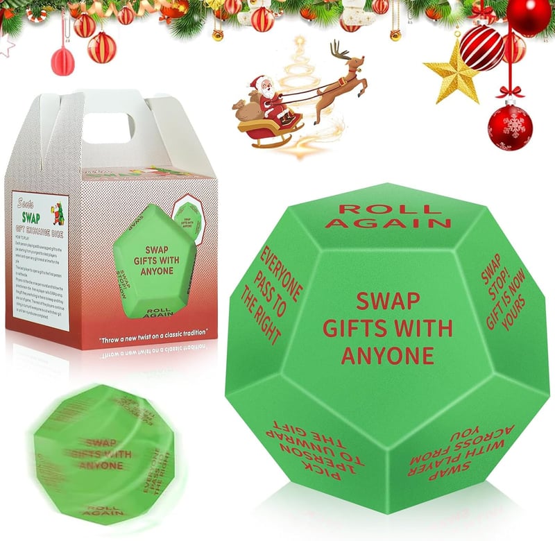 Christmas Party Gift Exchange Dice Game for Families