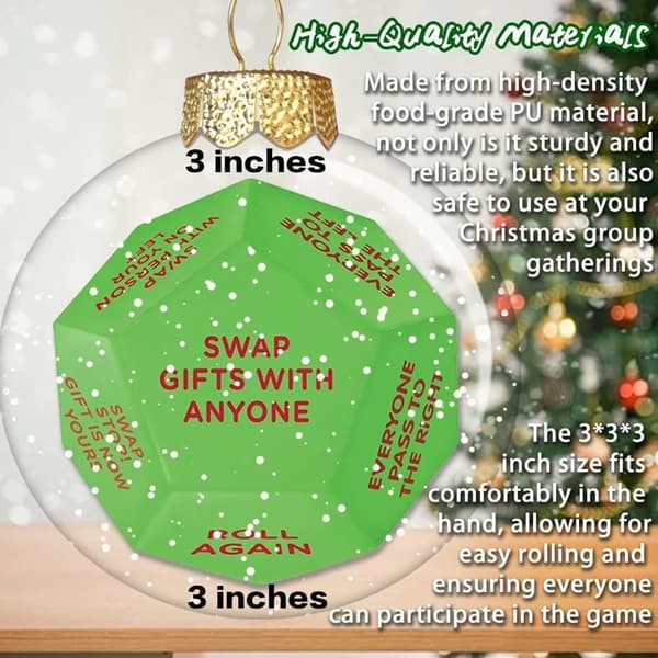 Christmas Party Gift Exchange Dice Game for Families