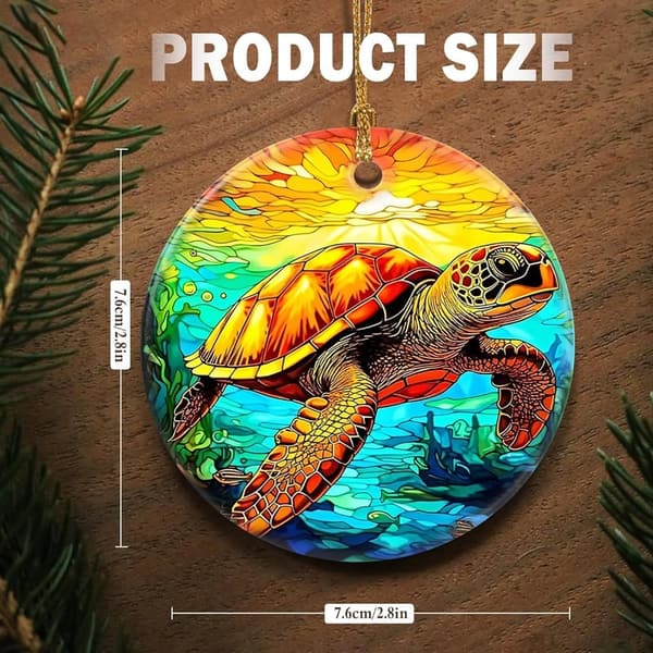 Sea Turtle Ceramic Ornament - Holiday Keepsake Gift