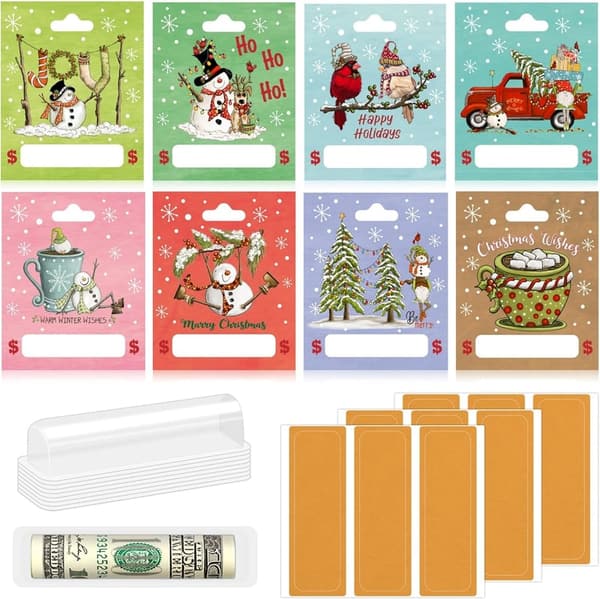 Christmas Money Holders - 8-Pack Unique Cash Gift Holders