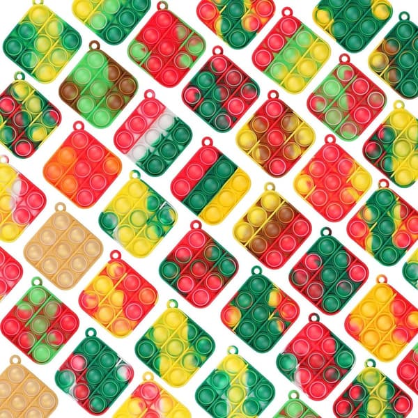 Christmas Party Favors: 32 Pcs Mini Push Bubble Fidget Toys