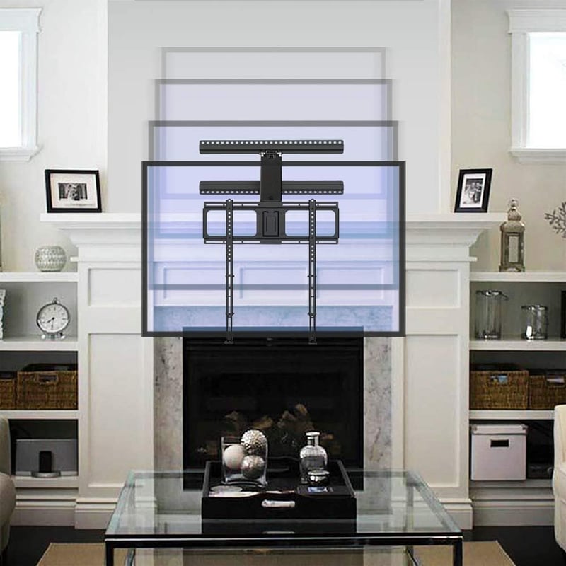 Above Fireplace Pull Down TV Mount for 44