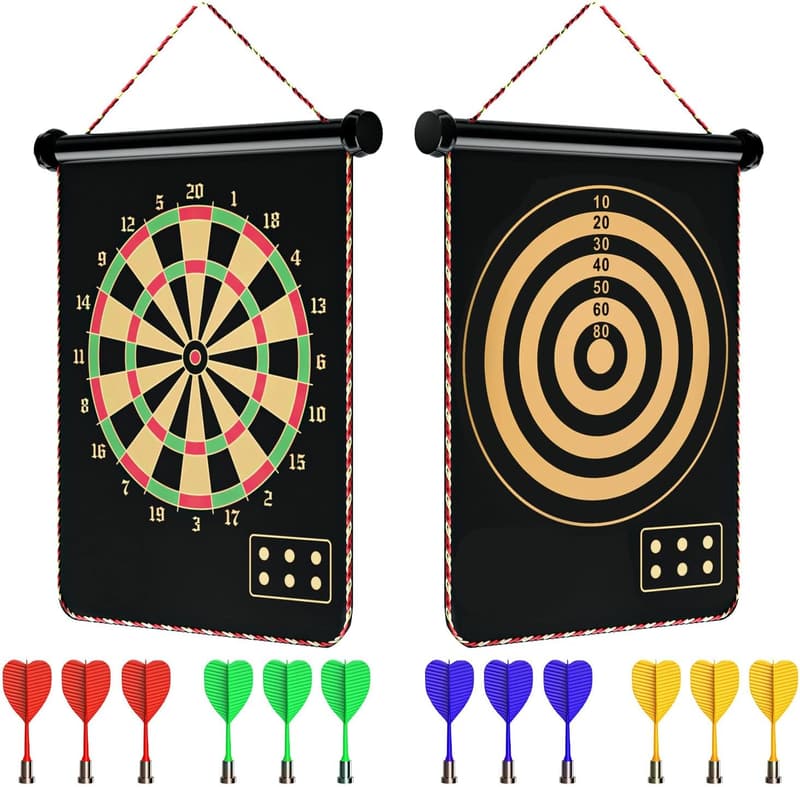 Magnetic Dart Board Game for Kids with 12 Darts