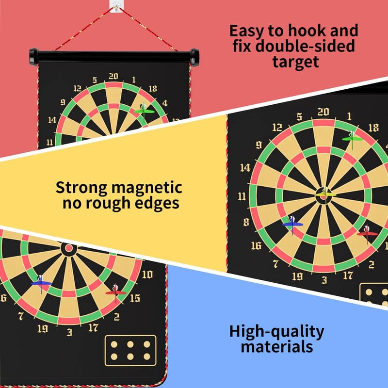 Magnetic Dart Board Game for Kids with 12 Darts