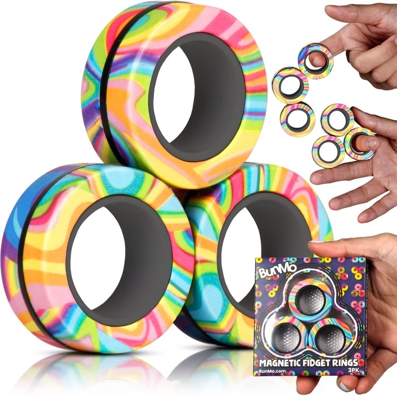 Magnetic Fidget Rings - Engaging Toy for Kids & Teens