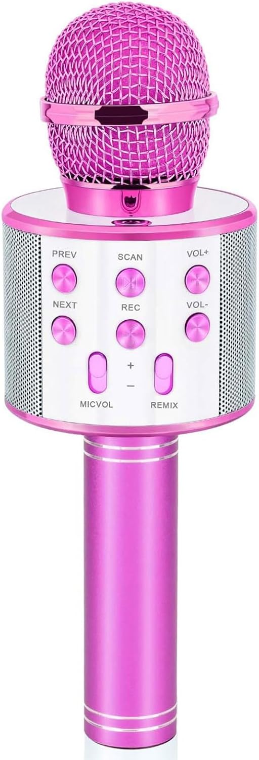 Karaoke Microphone Gift for Girls, Ages 4-12 - Purple