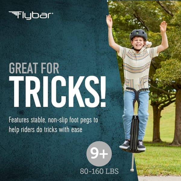 Flybar Master Pogo Stick for Kids, 9+, 80-160 lbs, Easy Grip
