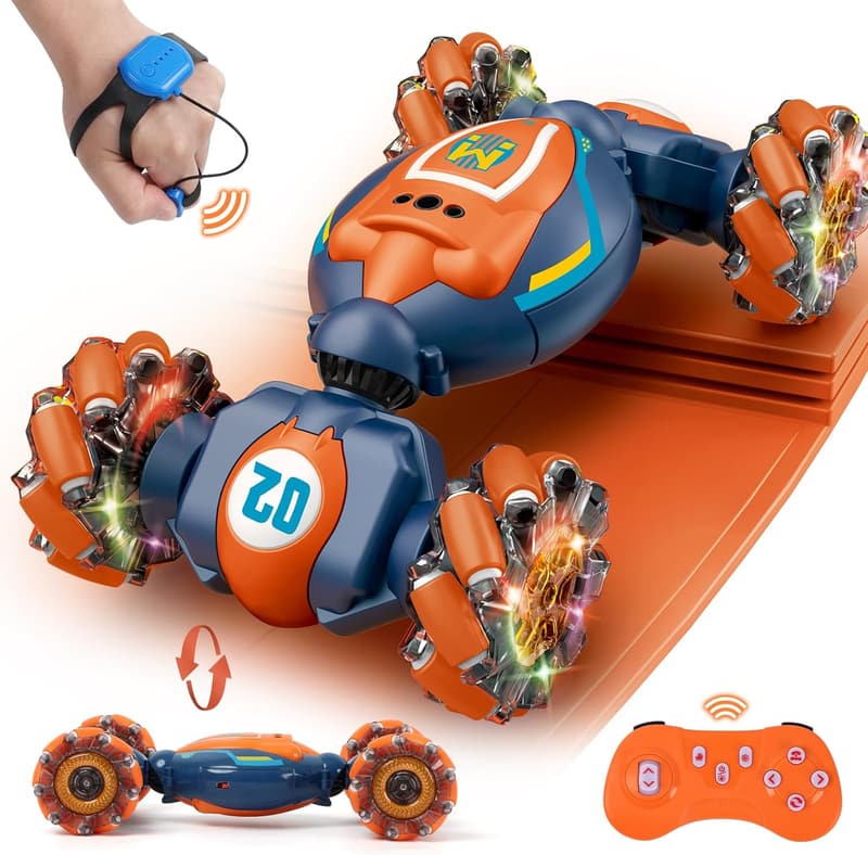 Gesture-Controlled 4WD Stunt Car - Fun Birthday Gift for Kids 6-12