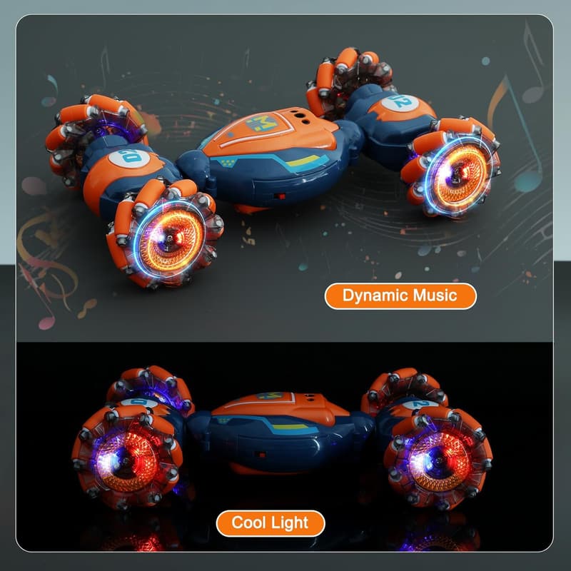 Gesture-Controlled 4WD Stunt Car - Fun Birthday Gift for Kids 6-12