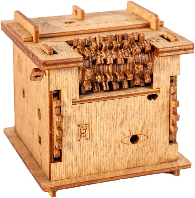 Schrödinger's Cat 3D Wooden Puzzle Box - Escape Room Game