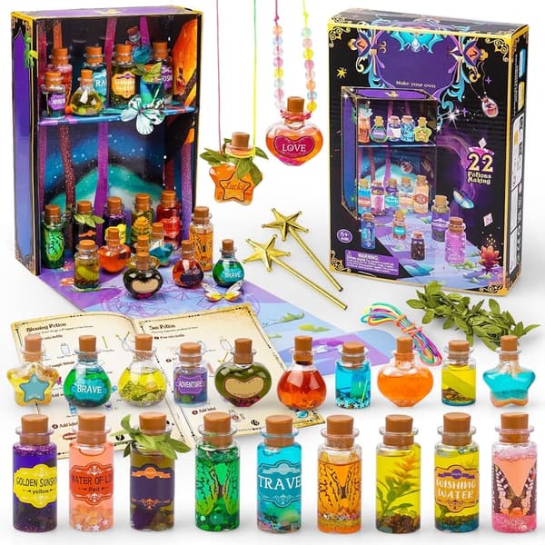Magic Glow Potion DIY Kit for Kids - 22 Bottles Craft Set
