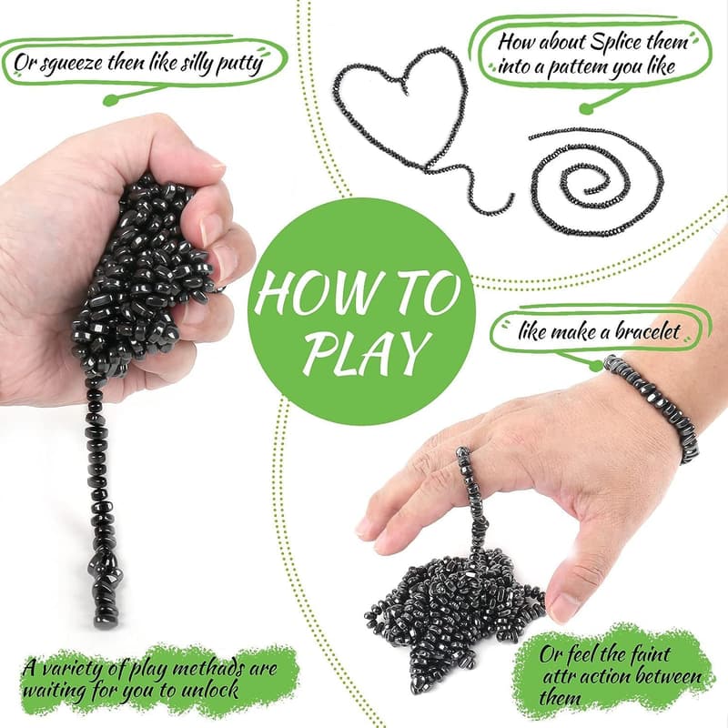 Magnetic Balls Fidget Toy Set for Office Stress Relief - 550 PCS