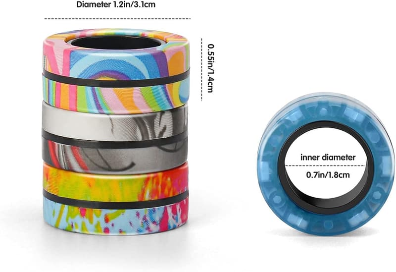 Fidget Ring Set for Anxiety Relief - Adult & Kids