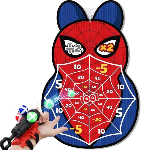 Carnival Spider Dart Board Set - Indoor/Outdoor Game for Ages 3+