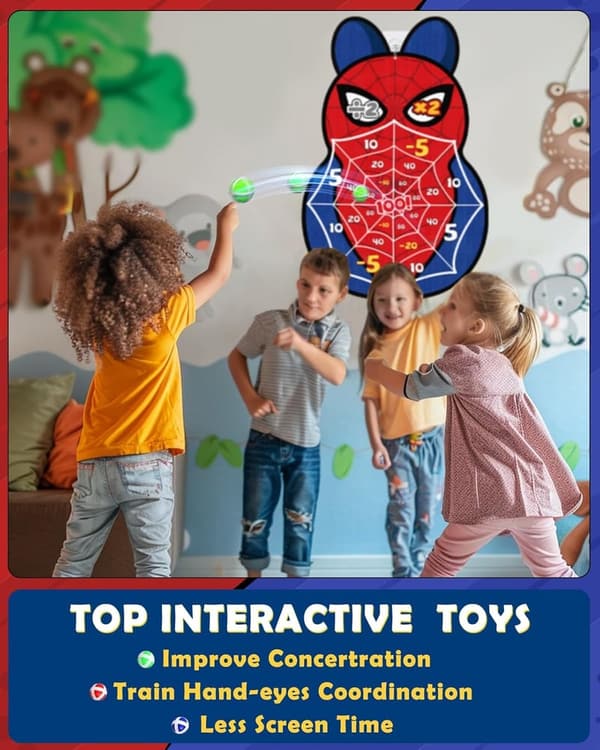 Carnival Spider Dart Board Set - Indoor/Outdoor Game for Ages 3+