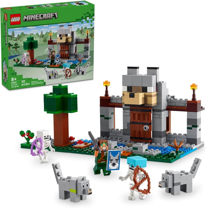 LEGO Minecraft The Wolf Stronghold Castle Set for Ages 8+