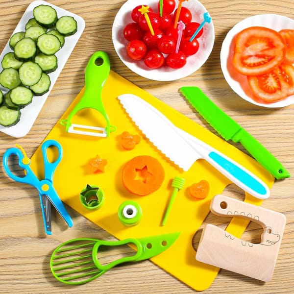 Montessori Kids Knife Set - 40Pcs Cooking Tools for Ages 3-10
