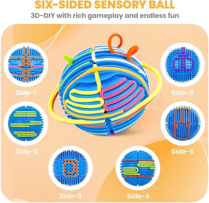 3D DIY Sensory Activity Ball and Board Toy for Stress Relief