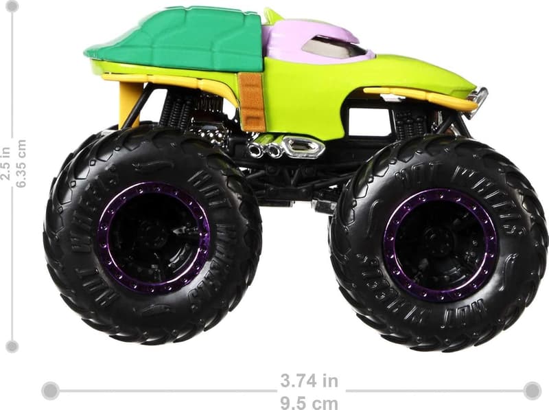 Hot Wheels Monster Trucks 1:64 Scale 2-Pack with Giant Wheels