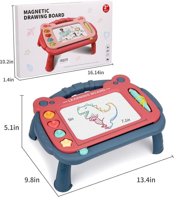 Toddler Magnetic Drawing Board - Color Erasable Doodle Pad
