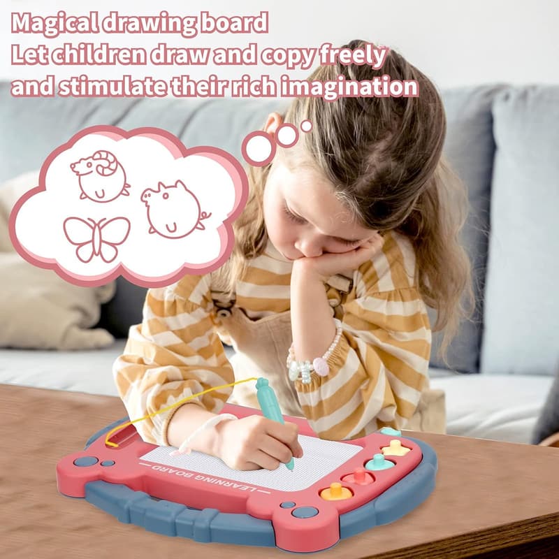 Toddler Magnetic Drawing Board - Color Erasable Doodle Pad
