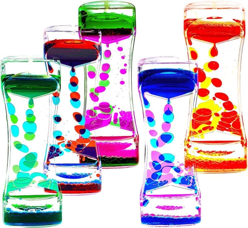 Colorful Liquid Motion Bubbler Timer Set - Sensory Fidget Toys