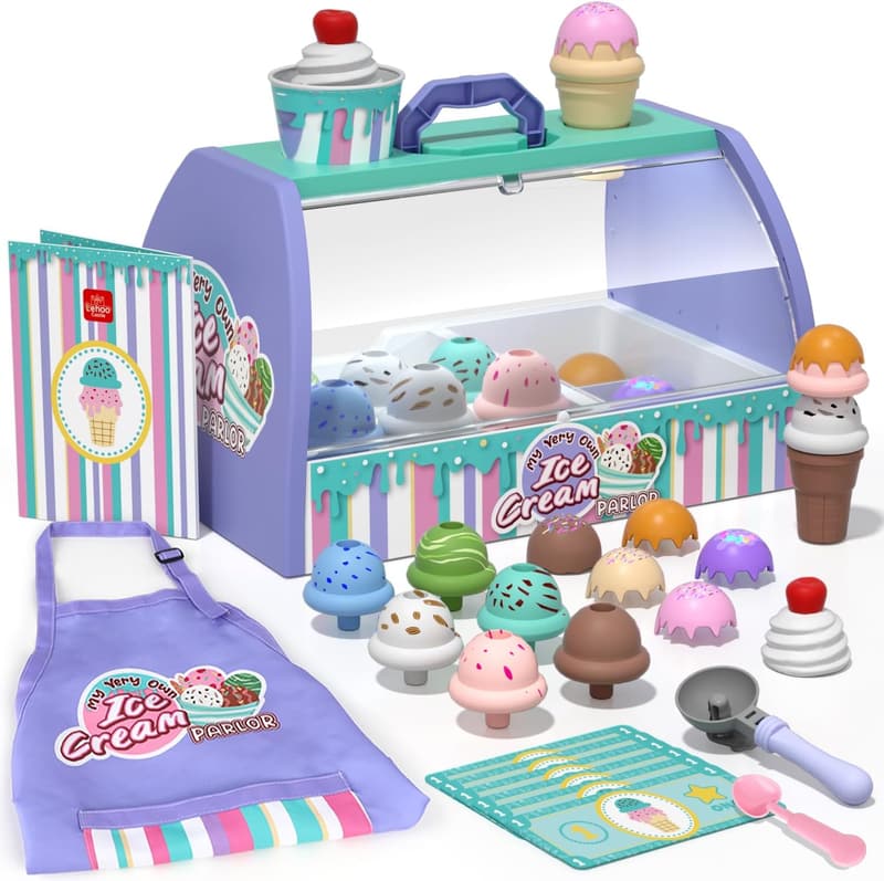 Ice Cream Playset for Toddlers 3-6 Years - Fun Gift for Kids