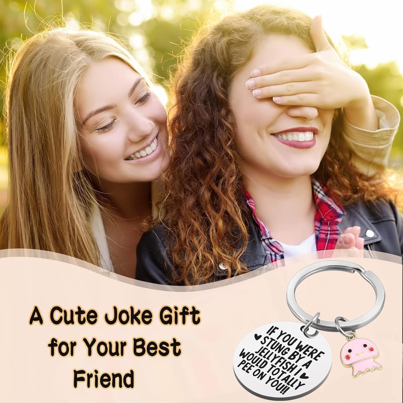 Best Friend Keychain for Women - Funny Friendship Gift