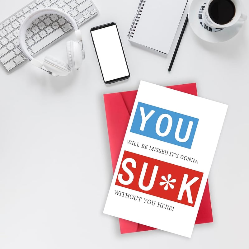 Funny Sarcasm Farewell Card for Coworkers
