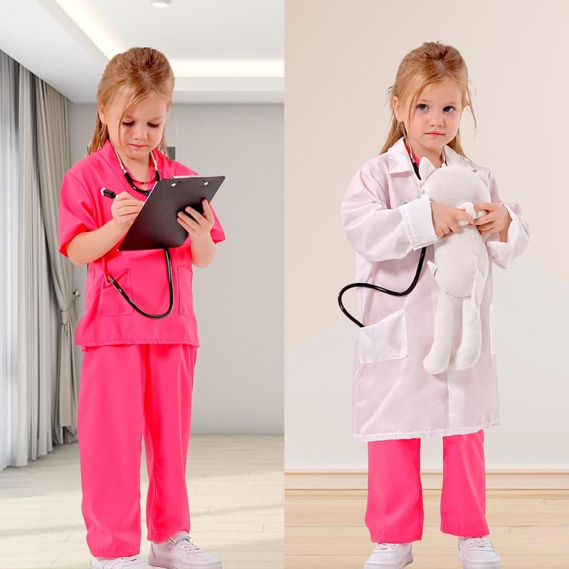 Kids' Doctor Costume with Stethoscope - Halloween Dress Up