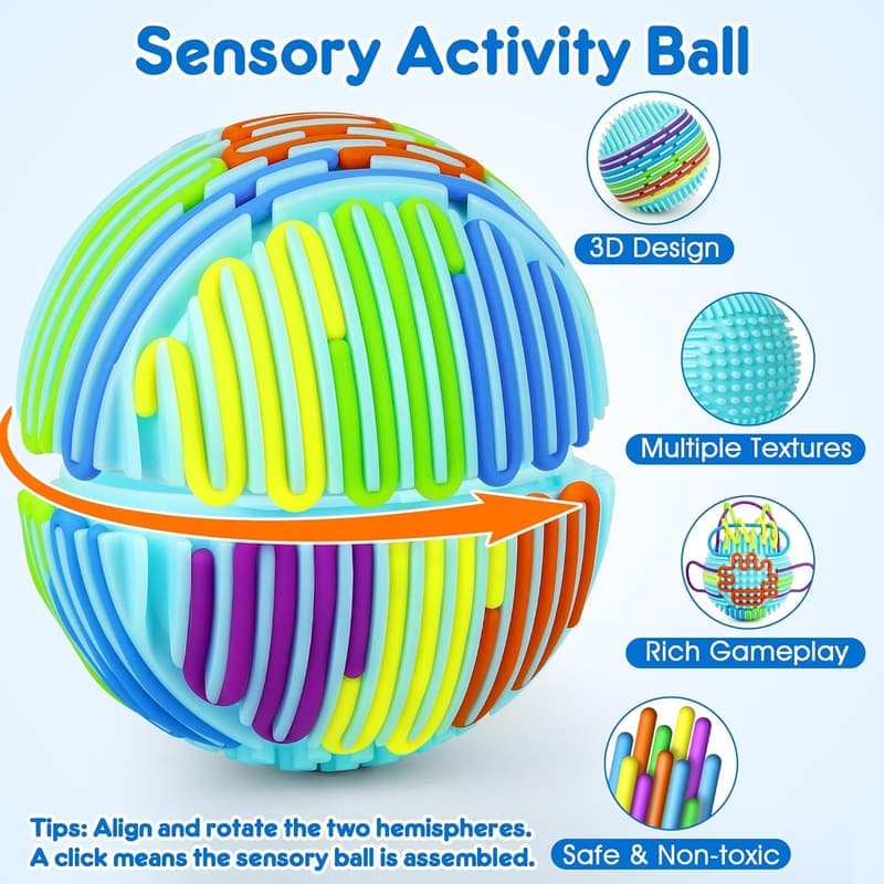Sensory Activity Ball for Kids & Adults - Stress Relief Toy