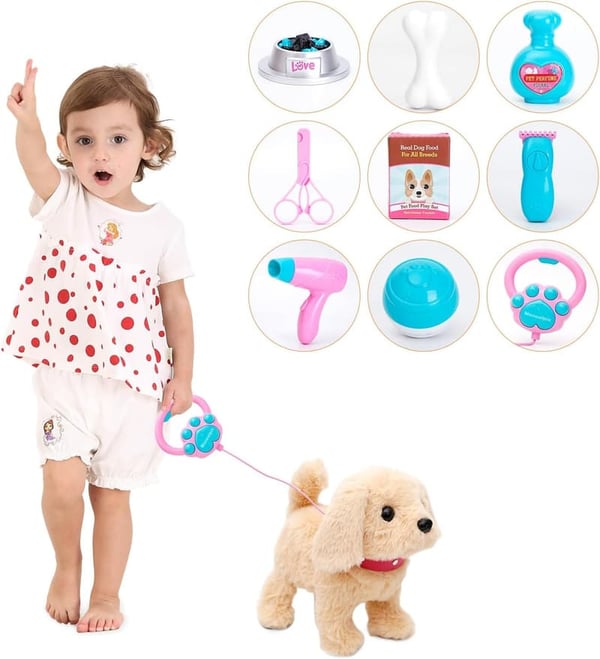 Interactive Golden Retriever Plush Toy for Toddlers 2+