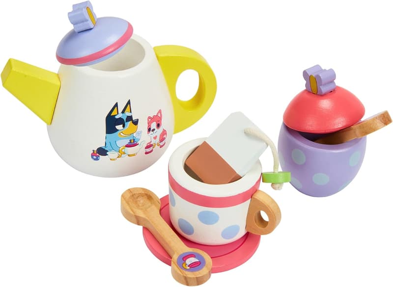Bluey Wooden Tea Party Set – 18-Piece Eco-Friendly Role Play Toy