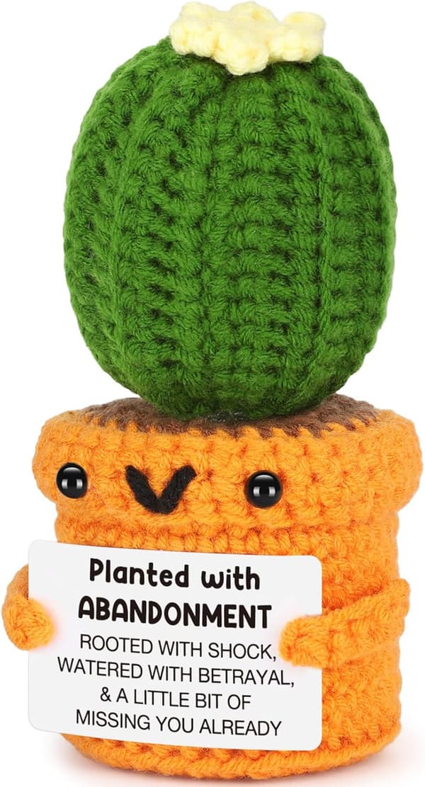 Going Away Gift: Handmade Crochet Cactus for Farewell