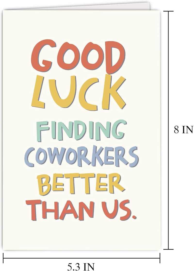 Humorous Going Away Card for Coworkers