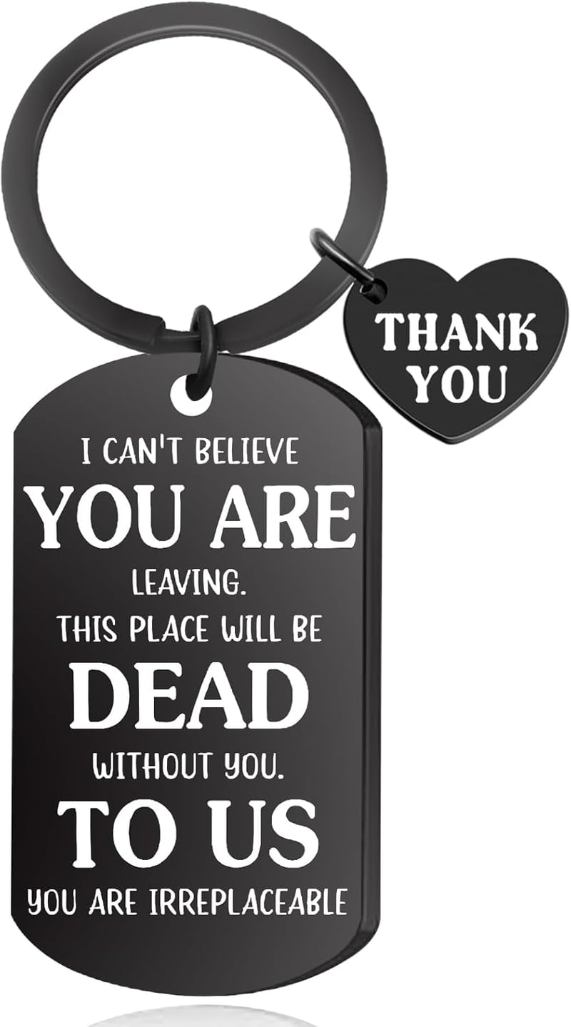 Farewell Keychain Gift for Boss - Funny Going Away Token