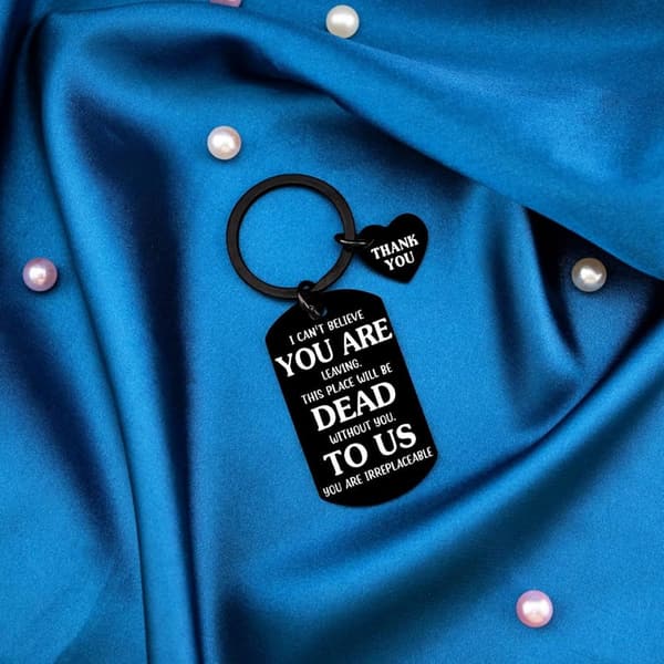 Farewell Keychain Gift for Boss - Funny Going Away Token
