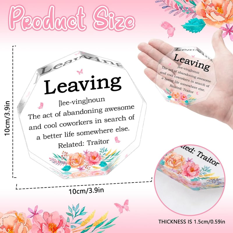 Farewell Gift Plaque for Coworkers and Friends