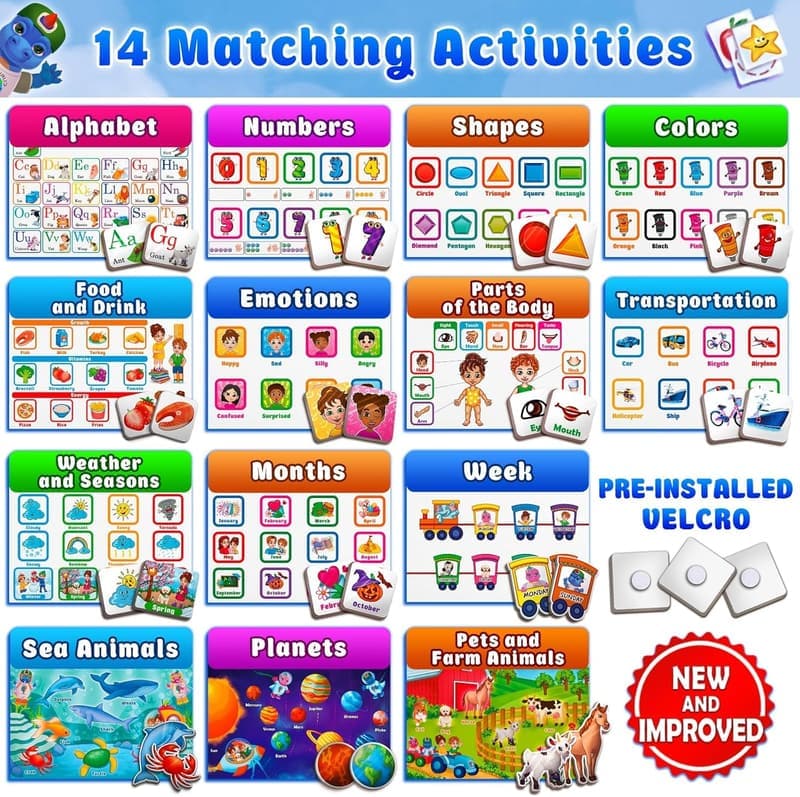 Montessori Busy Book for Toddlers - Sensory Learning Activities