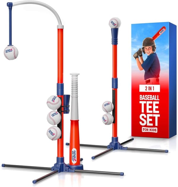 Toddler T-Ball Batting Tee Set - Outdoor Toy for Ages 3-6