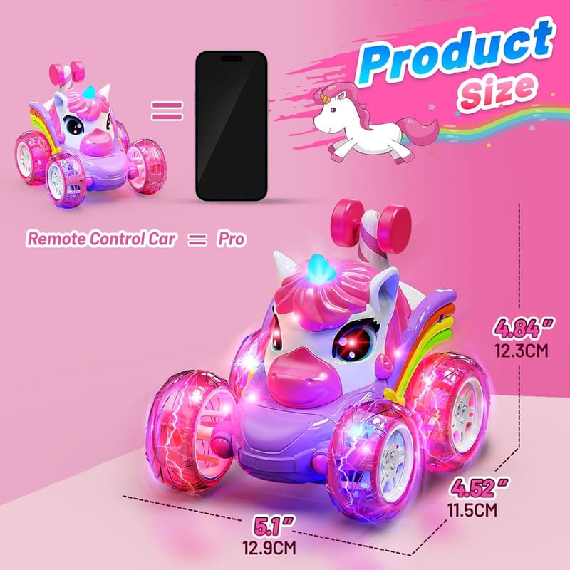 360° Stunt RC Car for Kids - Birthday Gift for Girls 3-6