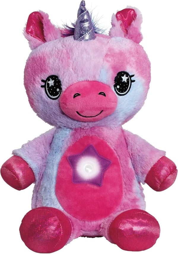 Magical Unicorn Stuffed Animal Night Light - Projects Stars in 6 Colors