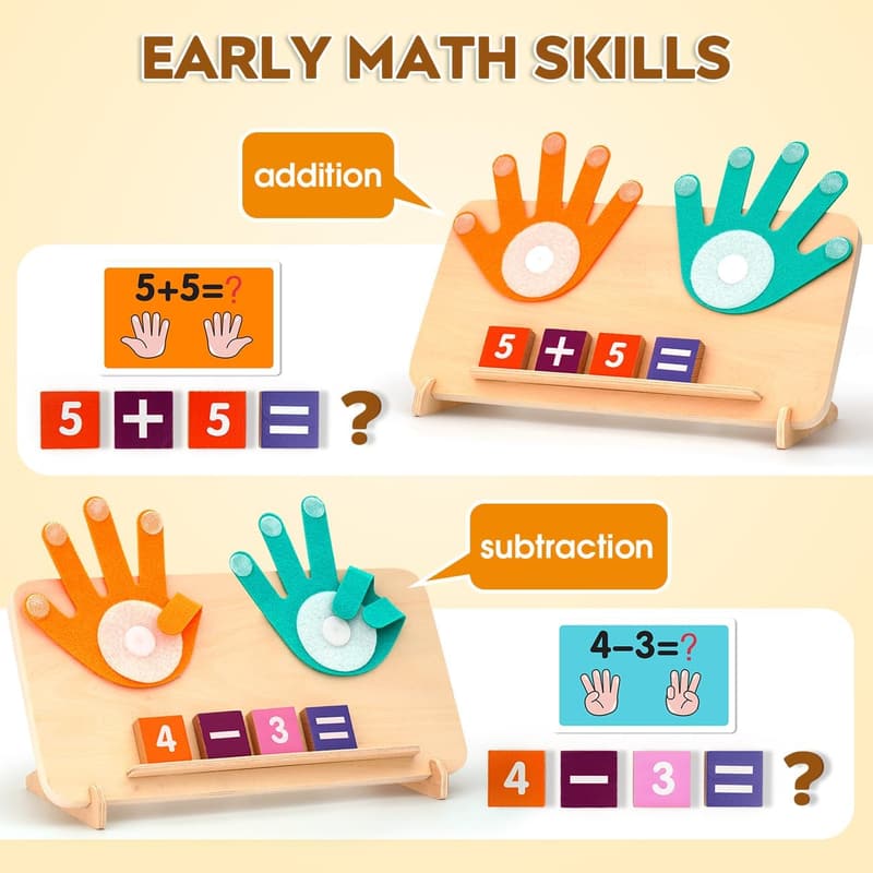 Educational Math Counting Blocks for Toddlers, 2-4 Years