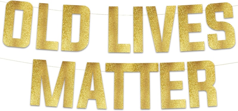 Gold Glitter Funny Birthday Banner – Party Supplies & Decorations