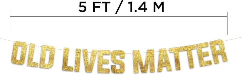 Gold Glitter Funny Birthday Banner – Party Supplies & Decorations