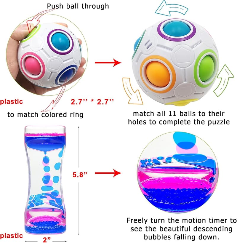 Sensory Fidget Toy Set - 35 Pcs for Stress Relief & Anxiety